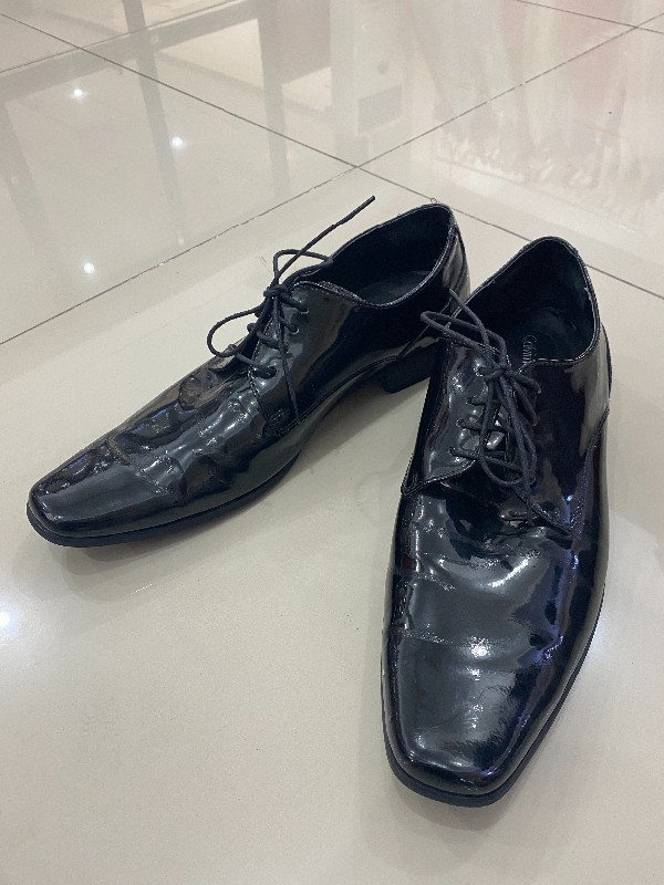 Calvin Klein Black Men Leather Shoes