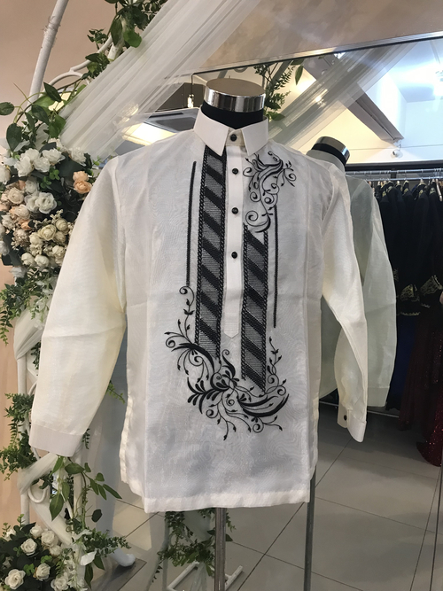 Black Burda Modern Barong For Men