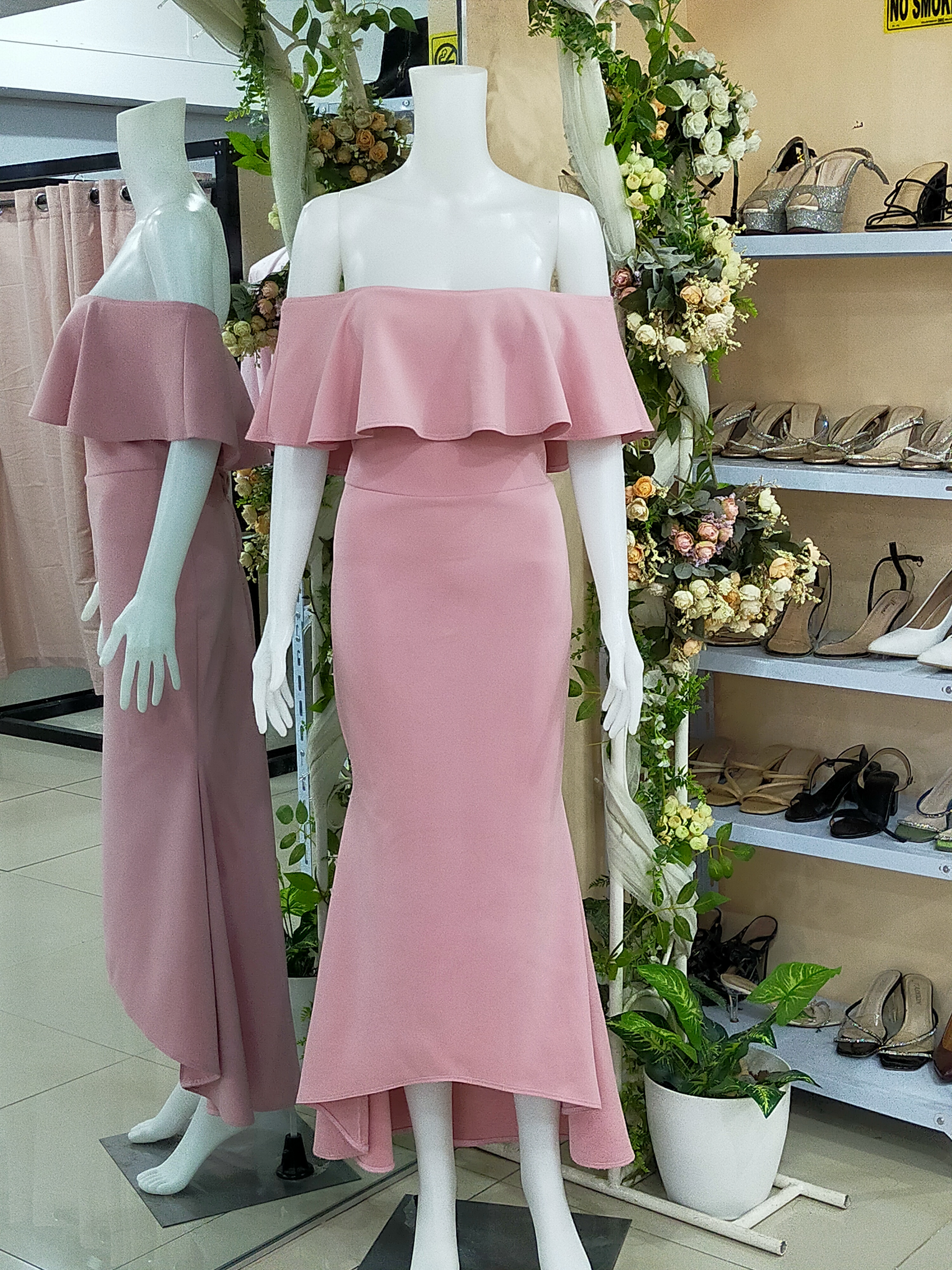Offshoulder Pastel Pink Mother Gown