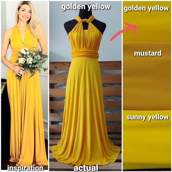 Golden Yellow Infinity Dress - Kids