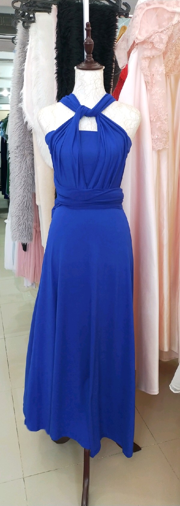 Royal Blue Infinity Dress - Adult