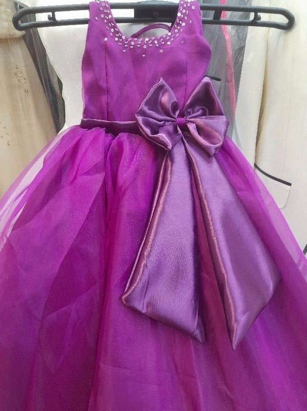 Magenta Flower Girls Dress Kids