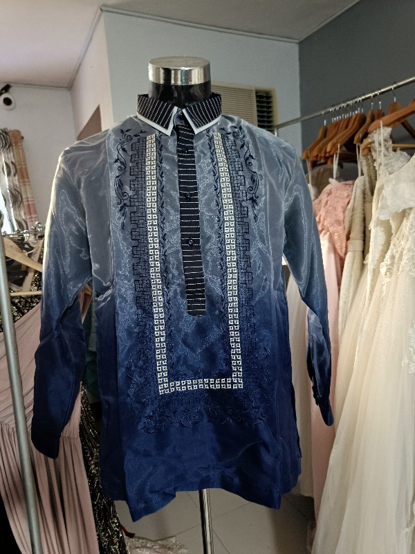 Blue Monochromatic Barong