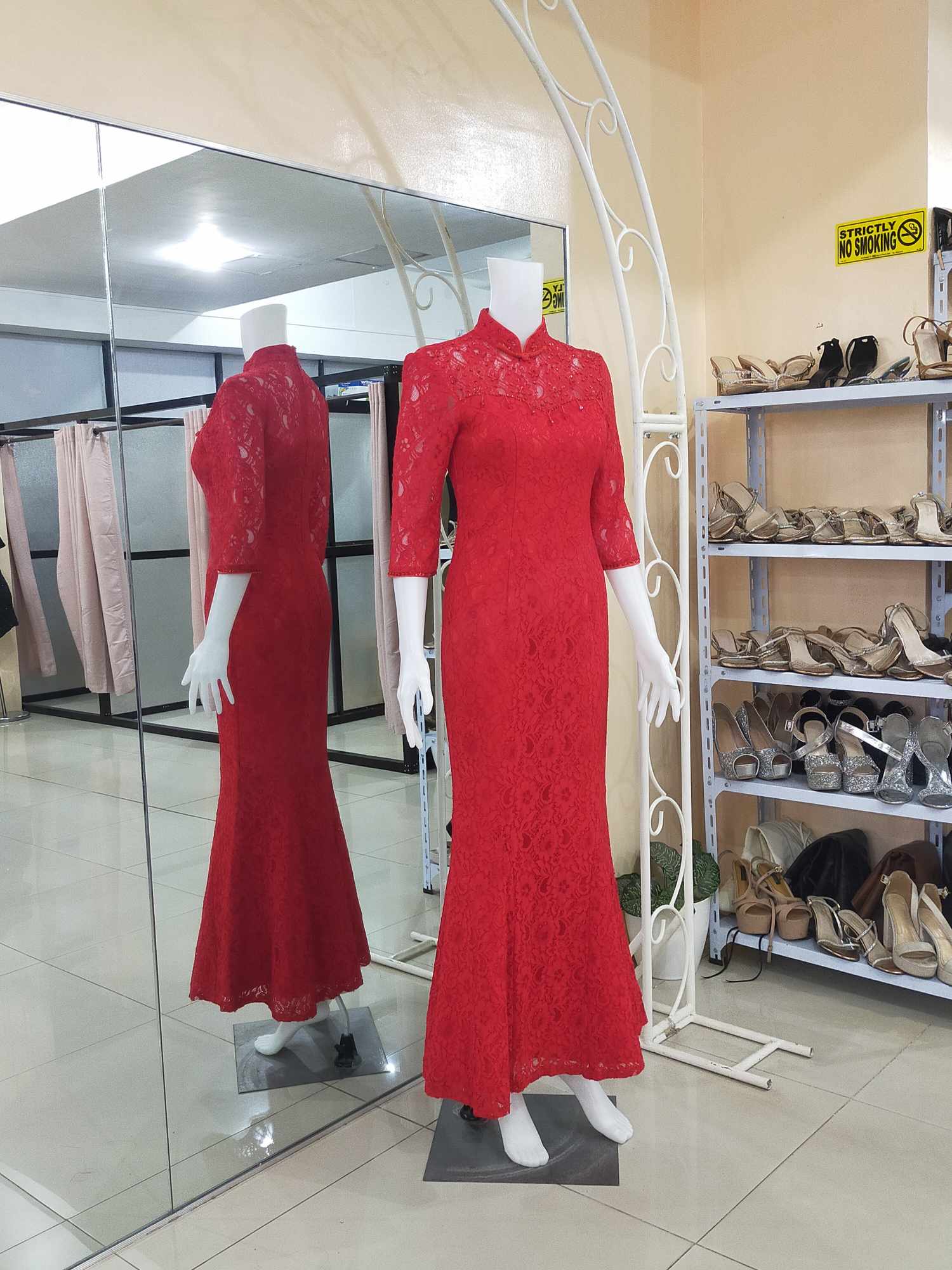 Red 3/4 Chinese Long Gown
