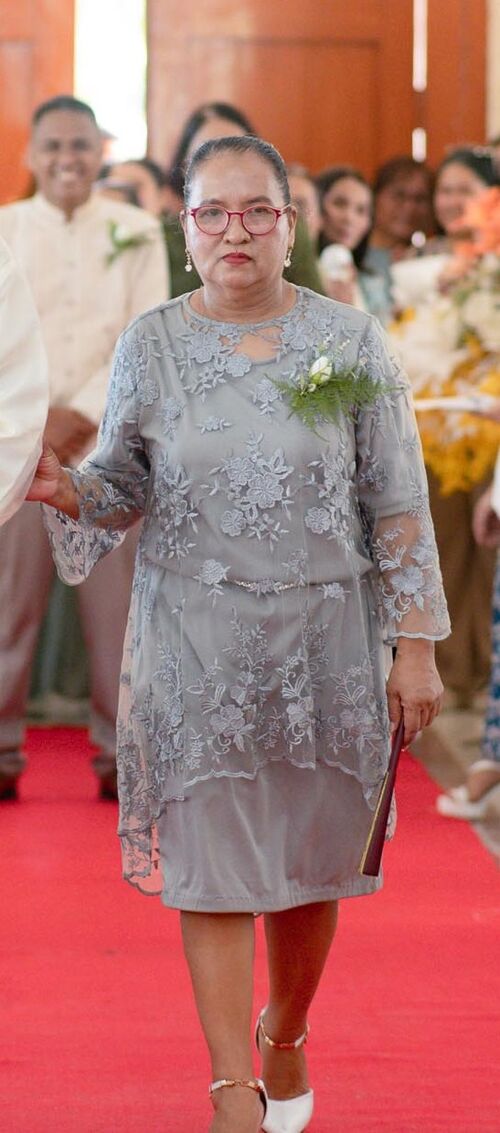 Gray Detachable Lace Sleeves Mother Gown