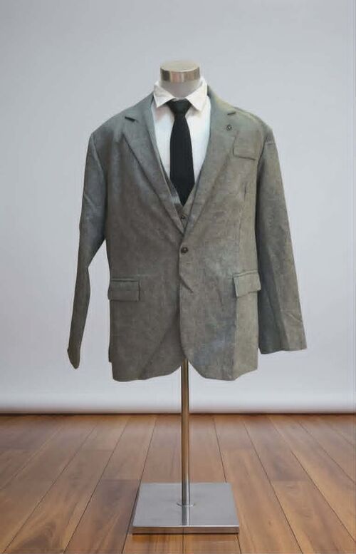 Plus Size Manfinity Dark Gray Suit Set with Vest