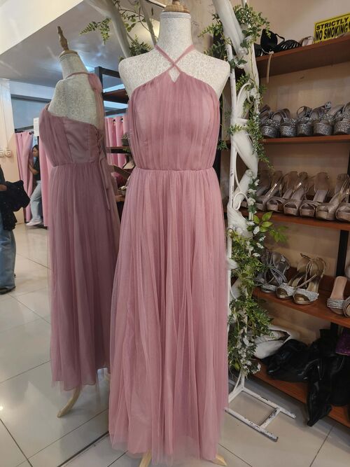 Old Rose Tulle Bridesmaid Dress (#4)