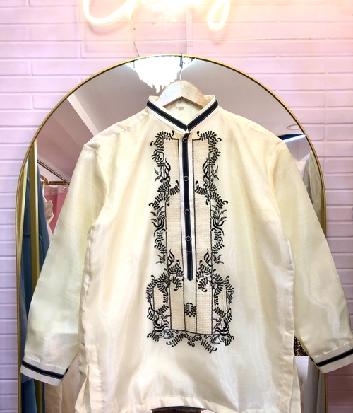 Don Nicolas  Barong Tagalog with Black Lining