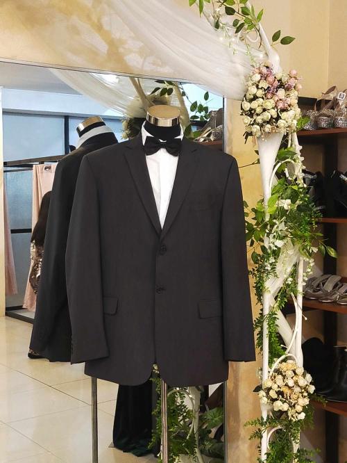 Doc & Amelia Dark Gray Lined Tuxedo Suit