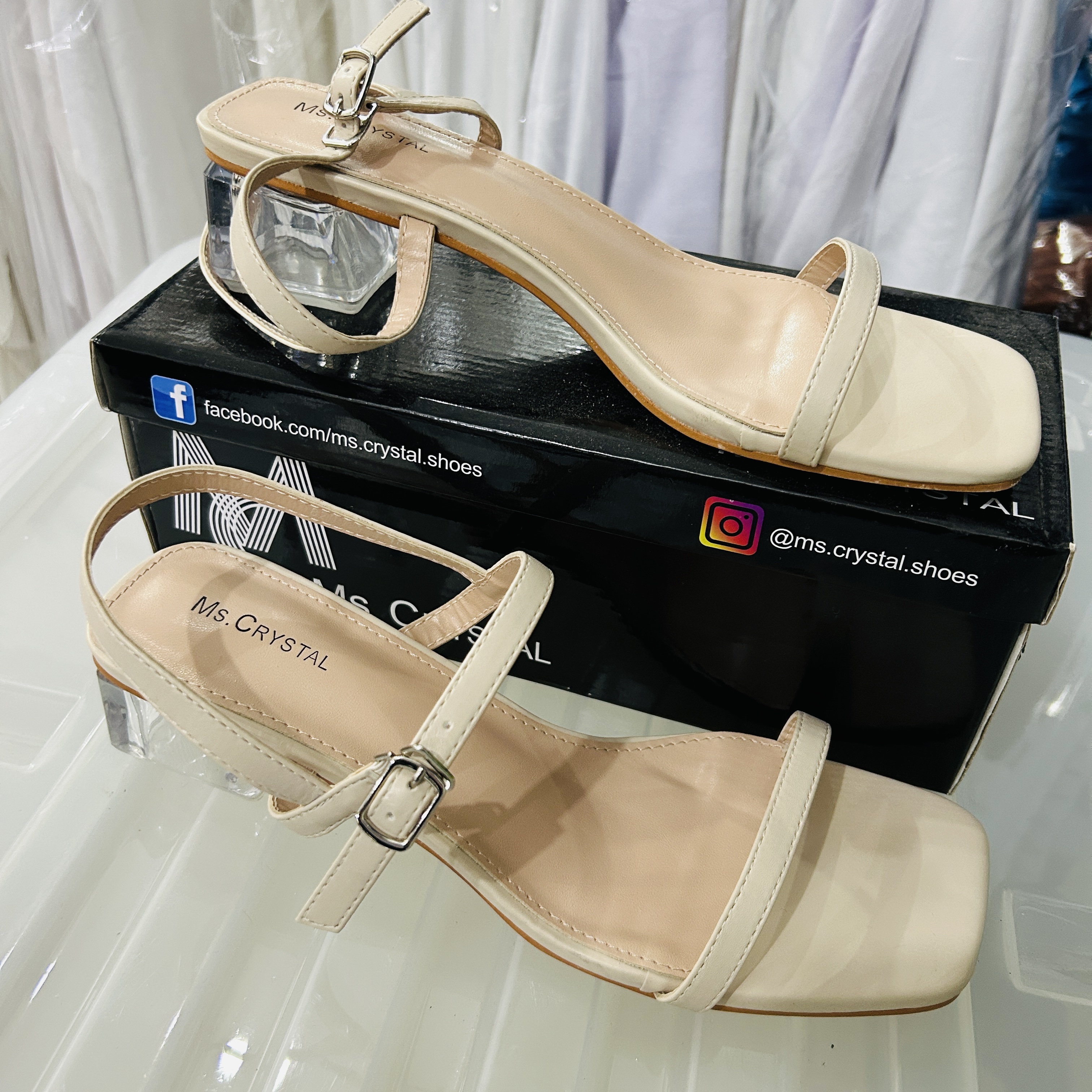 Ms Crystal Nude Heels