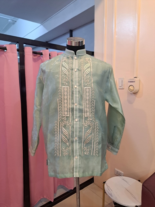 Sage Green All Buttons Modern Barong