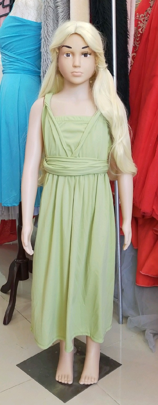  Light Sage Green Infinity Dress - Kids