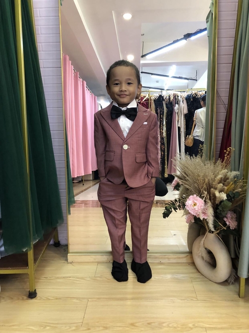 Old Rose Kids Suit with Vest
