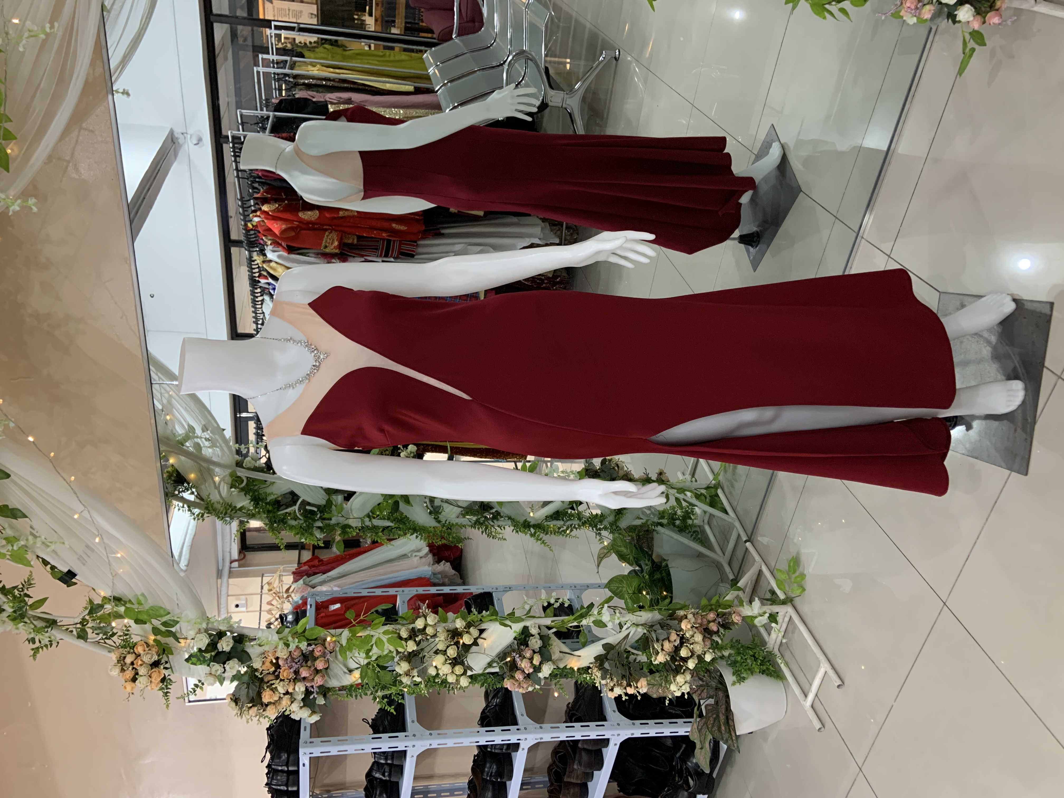 Catriona Red Slit Gown