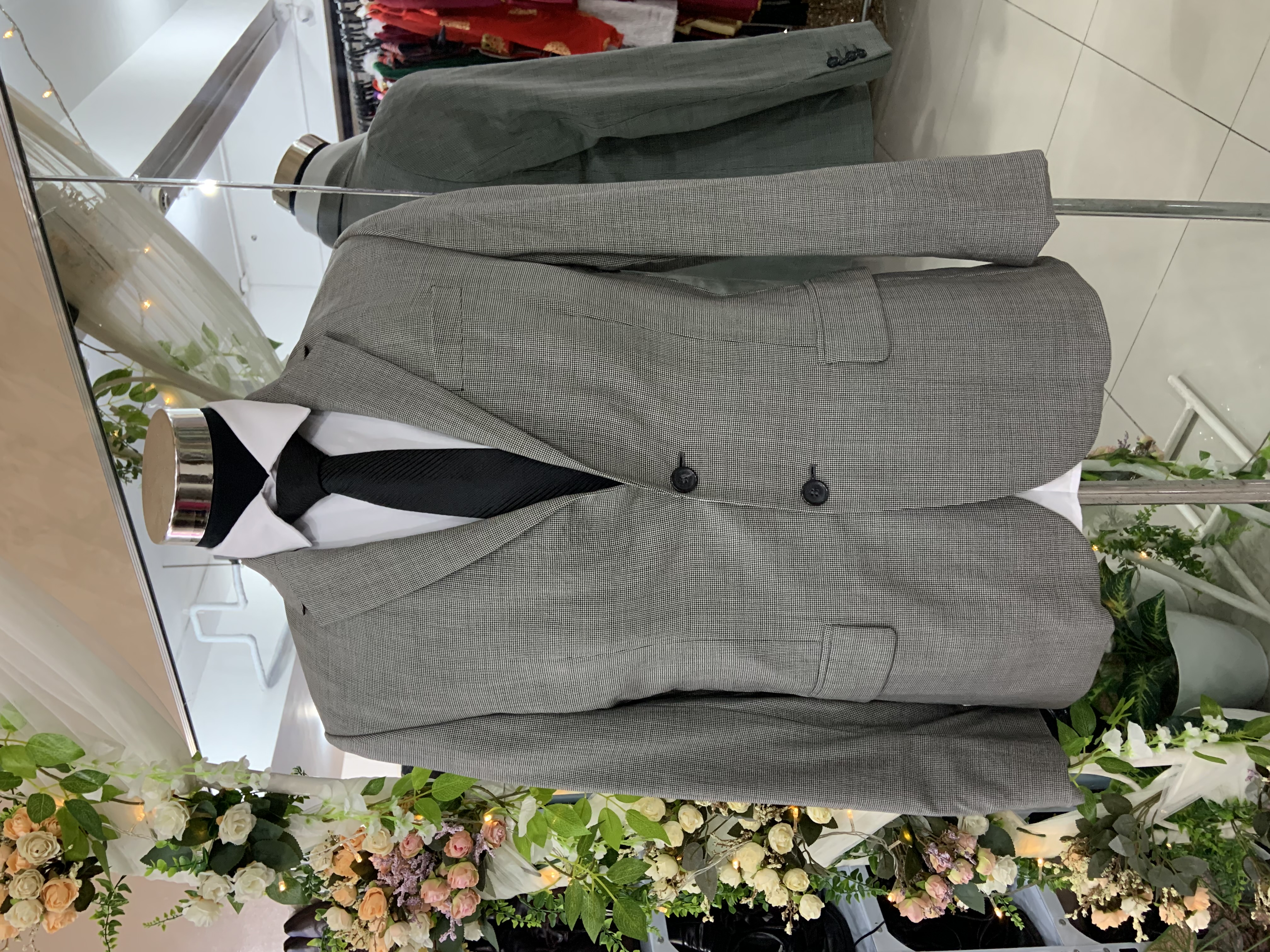 Gray Stripes Coat Suit Tuxedo