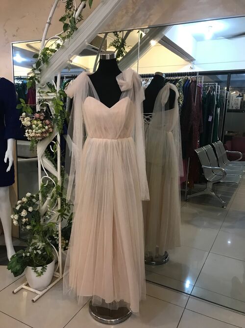 Mocha Tulle Bridesmaid Gown (#9)