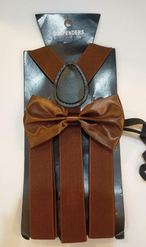 Brown Suspender and Bowtie FOR KIDS (FOR RENT)
