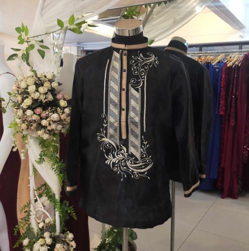 Modern Black Barong