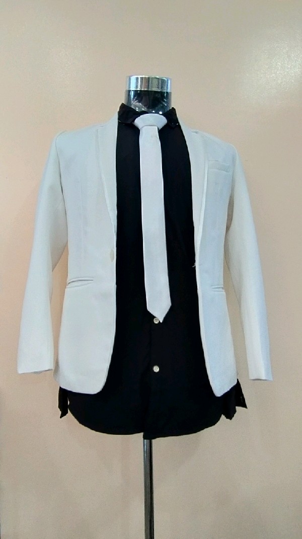 Off-white Tuxedo Set One Button With Pockets Tuxedo Suit