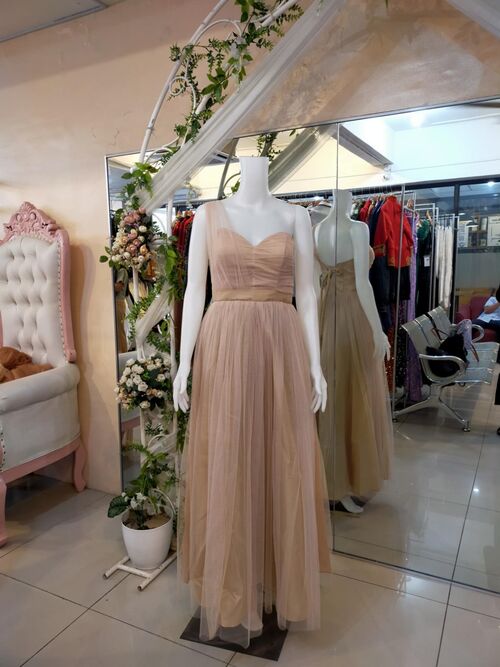 Mocha Tulle Bridesmaid Gown (#7)