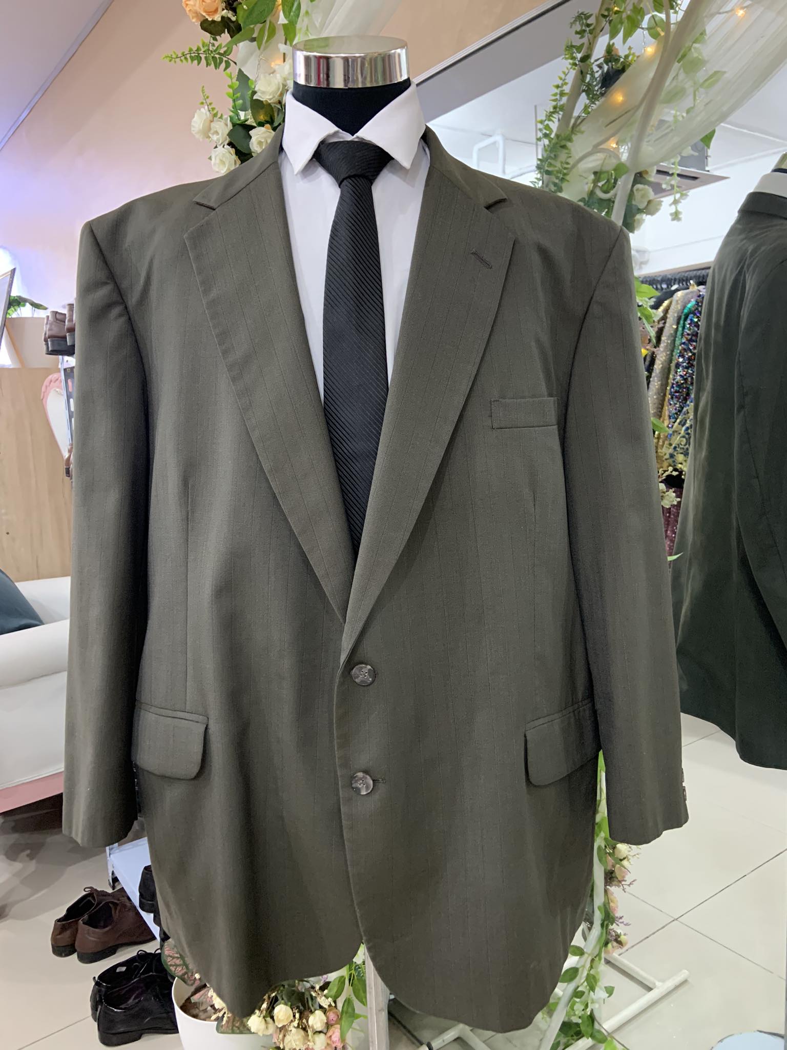 Mens Plus Size Olive Green Jacket