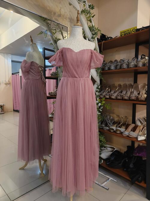 Old Rose Tulle Bridesmaid Dress #11