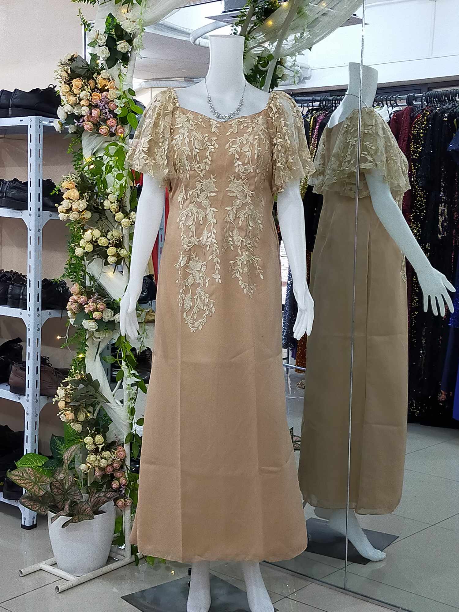 Nude Mother Dress Gown