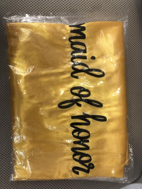 Yellow Mustard Satin Robe- Maid Of Honor