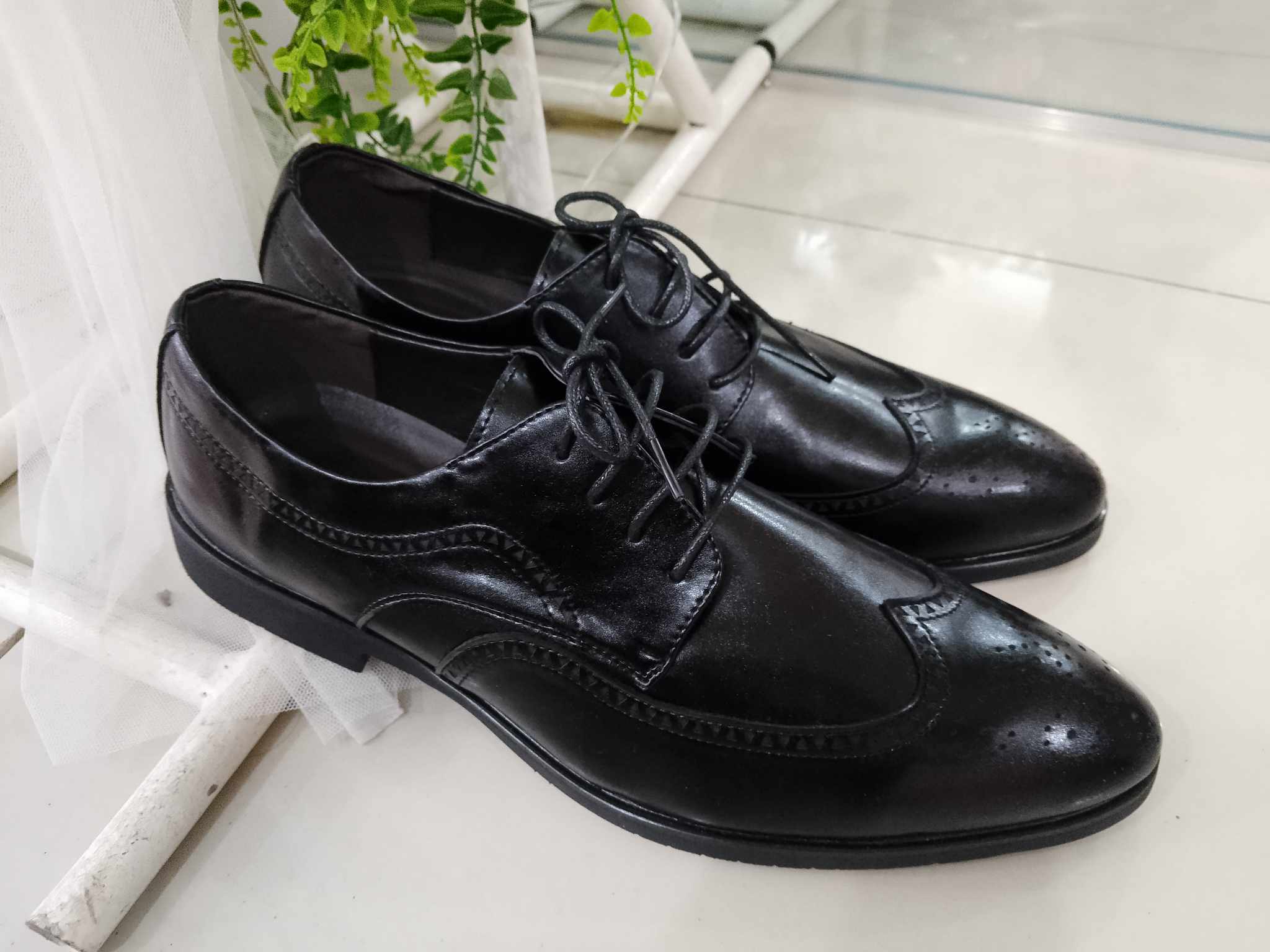 Mens Casual Black Leather Shoes