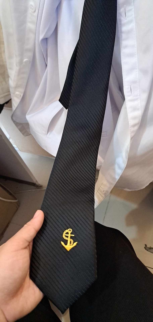 Pilot or Seaman Black Striped Necktie