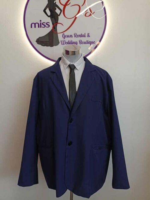 Manfinity Plus Size Navy Blue Suit