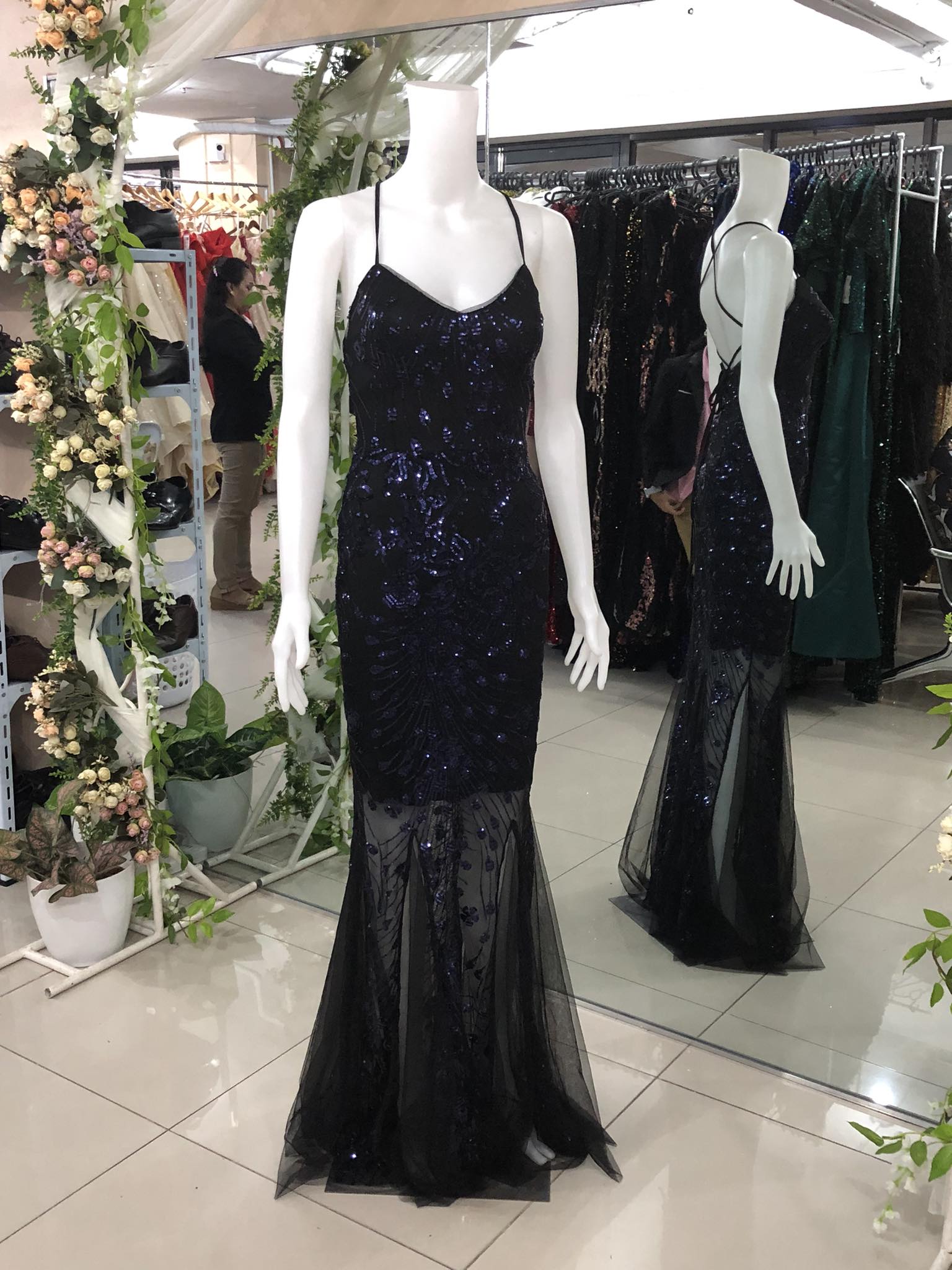 Black Full Sequins Glittery Mermaid Gown
