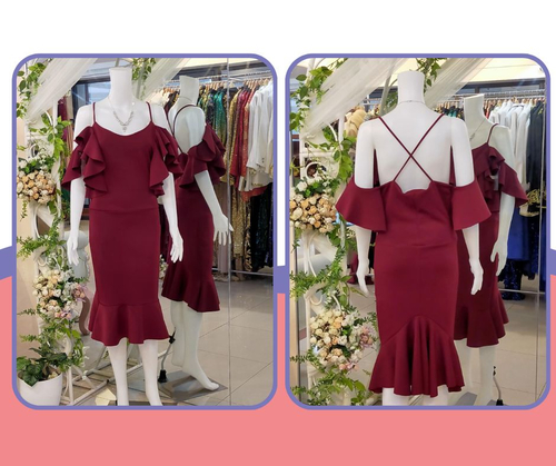 Maroon Cocktail Dress