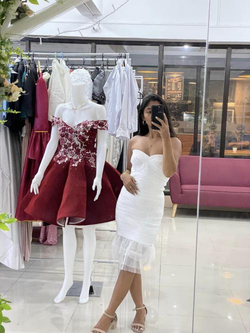 White Tube Bodycon Tulle Dress