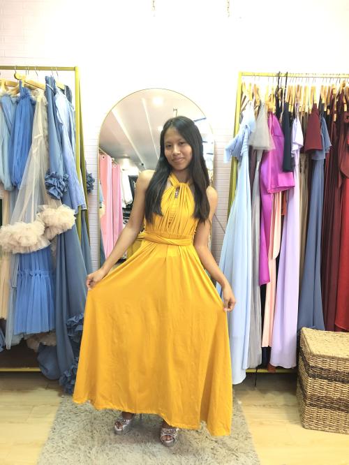Dark Mustard Infinity Dress- KIDS 