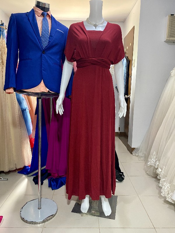 Maroon Infinity Dress  - Kids
