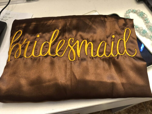 Dark Chocolate Brown Satin Robe - Bridesmaid