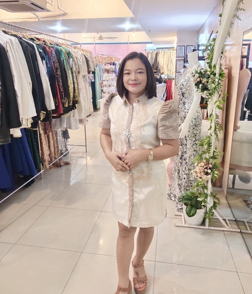 Beige Filipiniana Mestiza