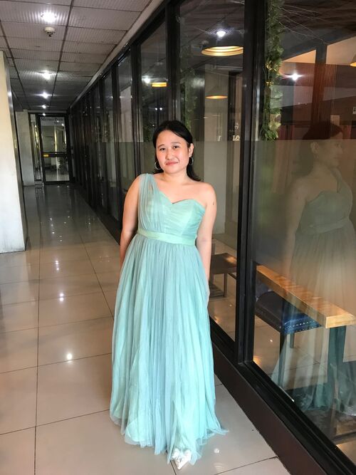Sage Green Tulle Bridesmaid Gown ( #7)