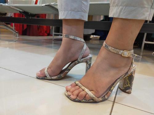 Step One Square Toe Snake Heels