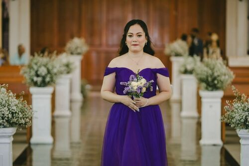 Ube Purple Tulle Bridesmaid Dress #11