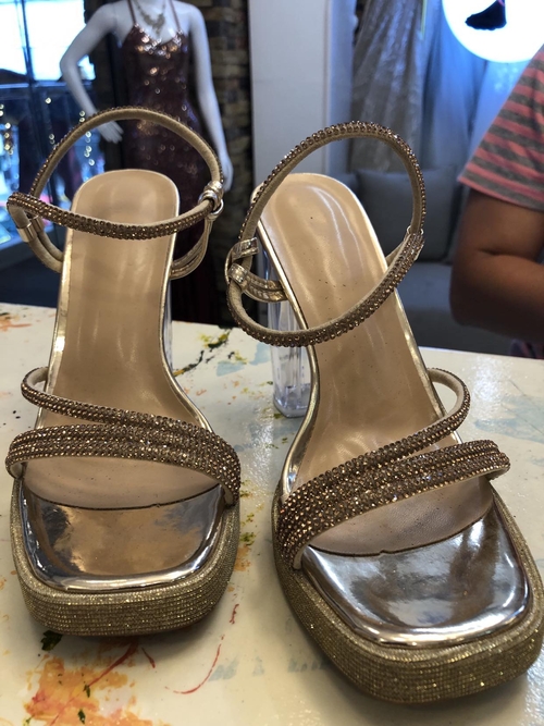 Gold Glittery Heels