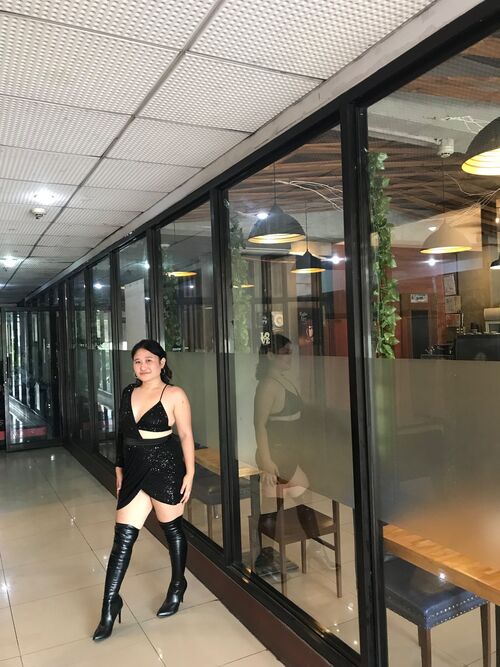 Black One Shoulder Longsleeves  W/ Bralette Sequins Glittery Cocktail Dress