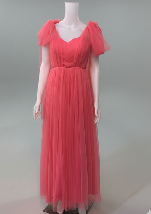Pink Tulle Bridesmaid Dress (#9)