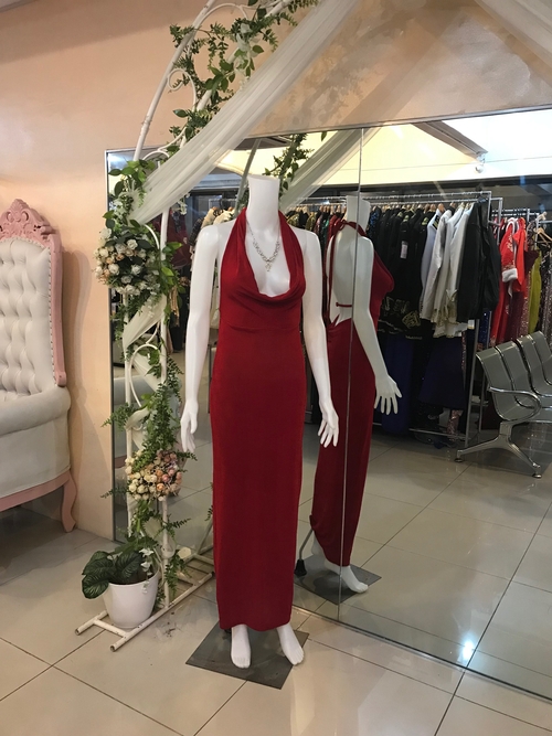 Simple Red Sexy Long Gown