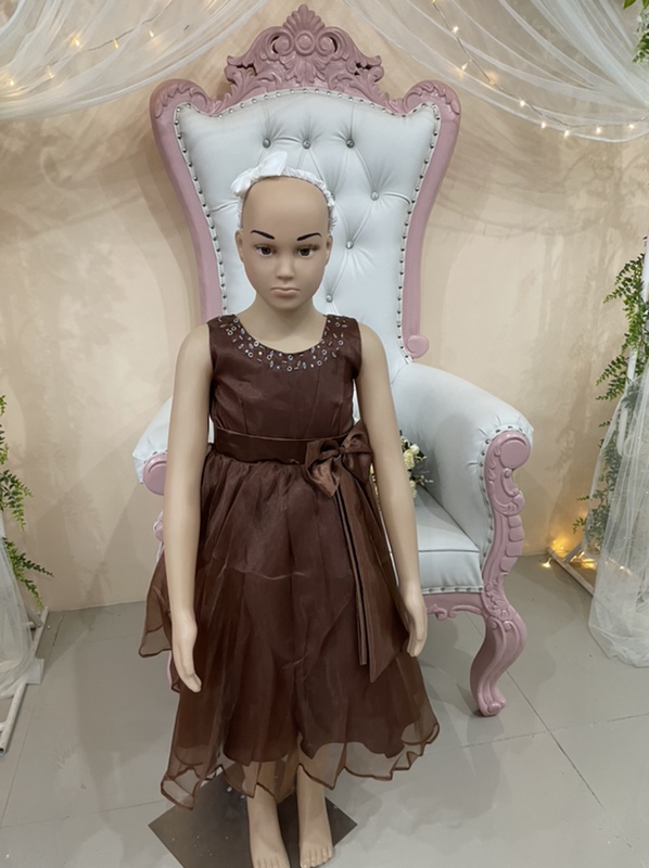 Chocolate Brown Flower Girl Dress Kids