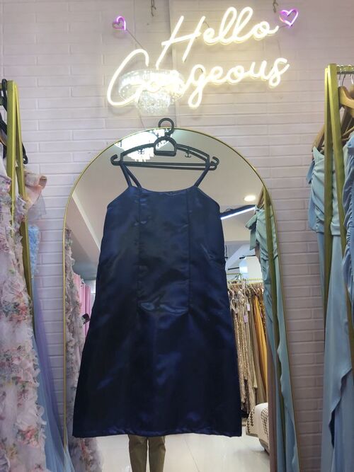 Navy Blue Satin Inner Robe