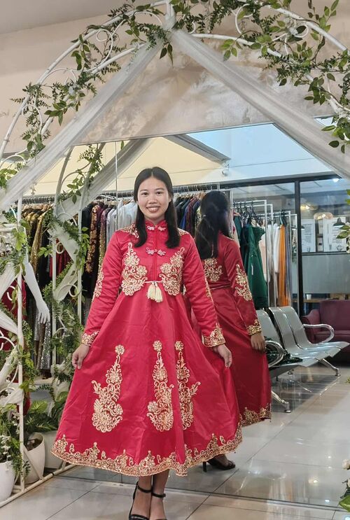UNO Girls Red Hanfu Chinese Costume