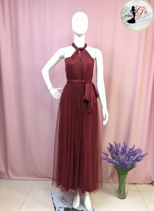 Maroon Burgundy Infinity Tulle for Bridesmaids 
