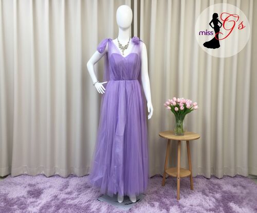Lavender Tulle Bridesmaid Gown ( #9 )